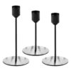 Matte Black Candle Holders Ginger Ray - Afbeelding 3